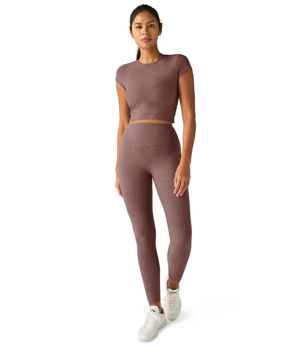 Beyond Yoga Featherweight Let Go Twist Back Cropped Tee