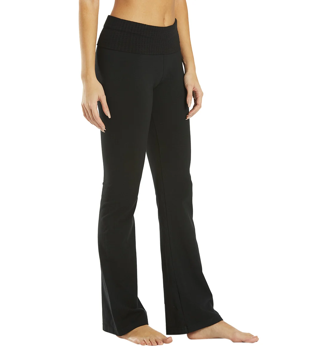Hard Tail Flare Bootcut Flat Waist Pant