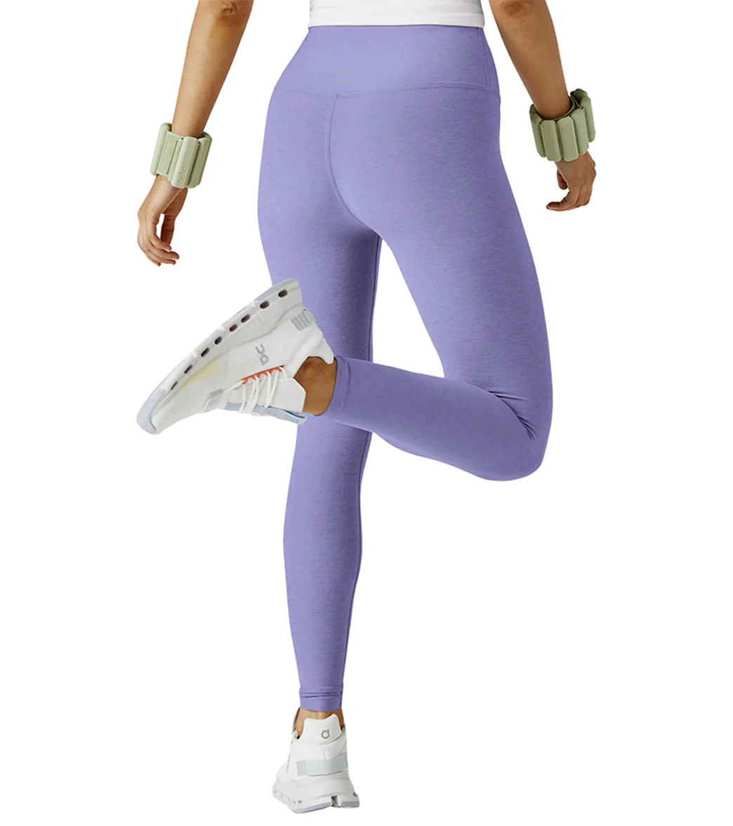 Beyond Yoga Spacedye High Waisted Caught In The Midi 7/8 Yoga Leggings Periwinkle Cloud Heather