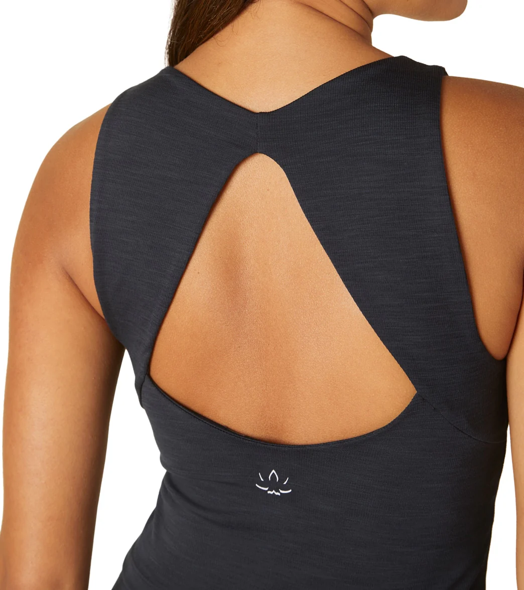 Beyond Yoga Heather Rib Fresh Cut Cropped Tank