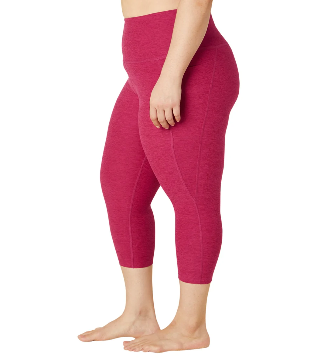 Beyond Yoga Plus Size Spacedye Out Of Pocket High Waisted Capri Leggings