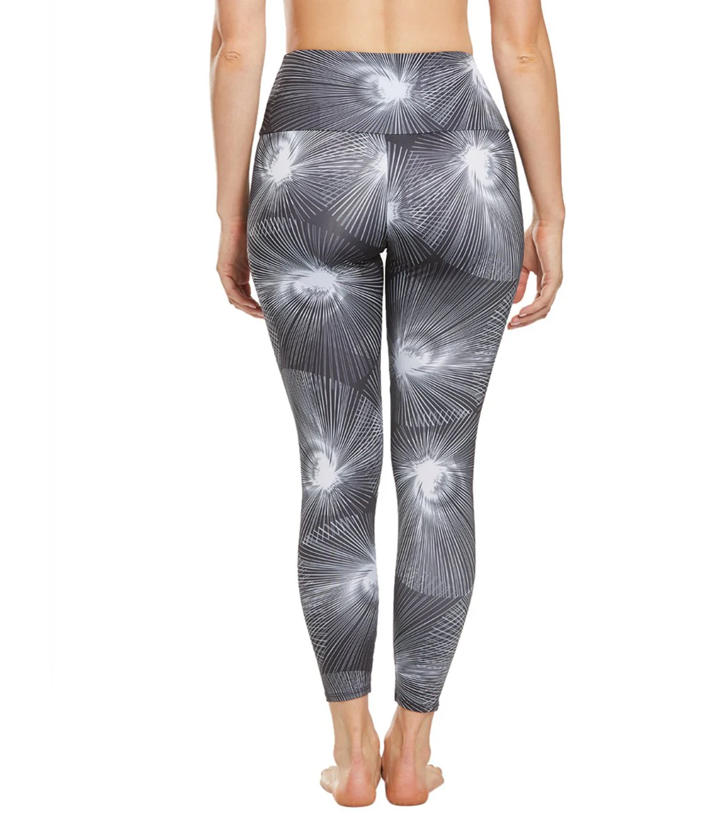 Onzie High Waisted Basic 7/8 Yoga Leggings Pinwheel