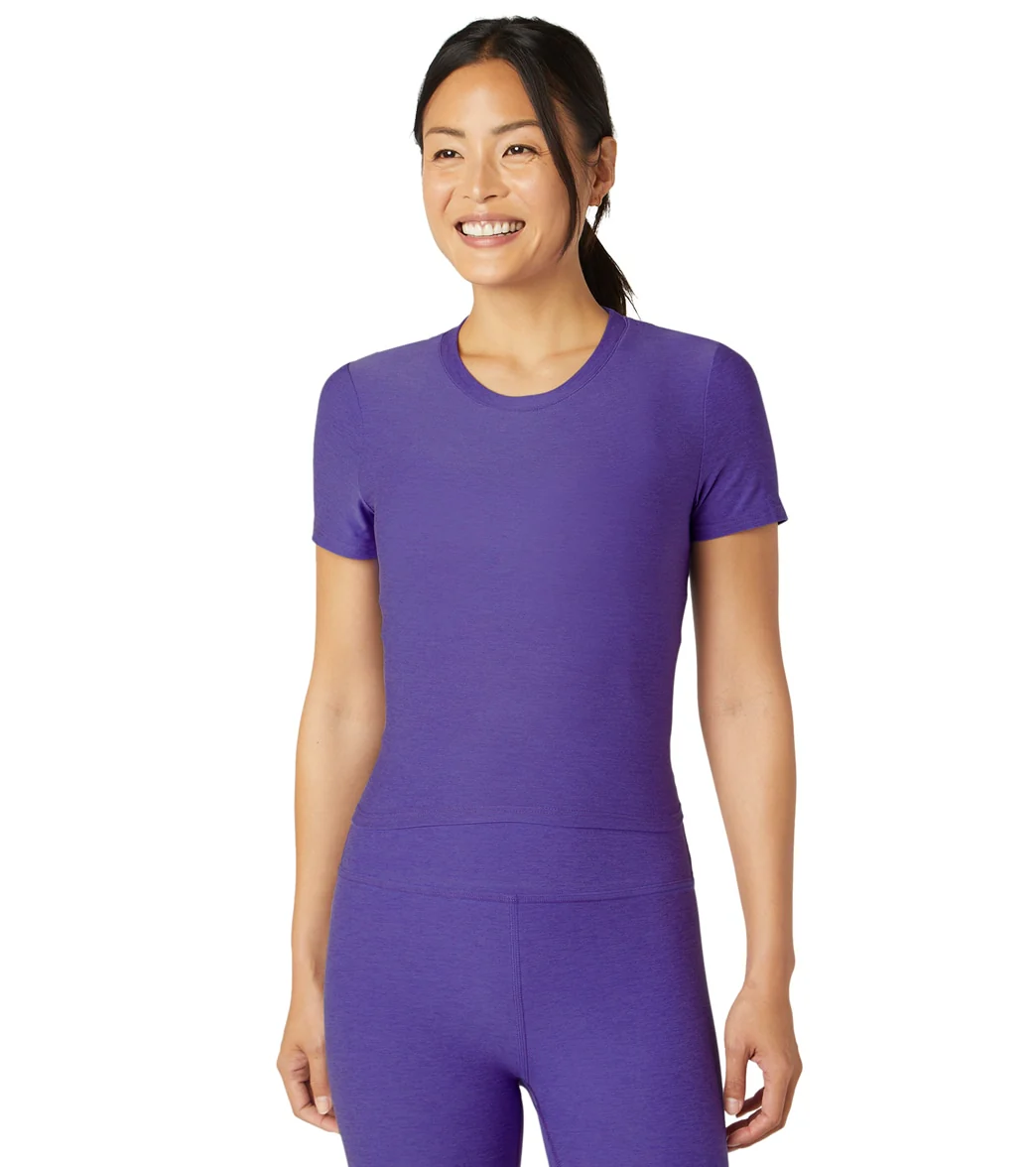 Beyond Yoga Featherweight Peekaboo Cropped Tee