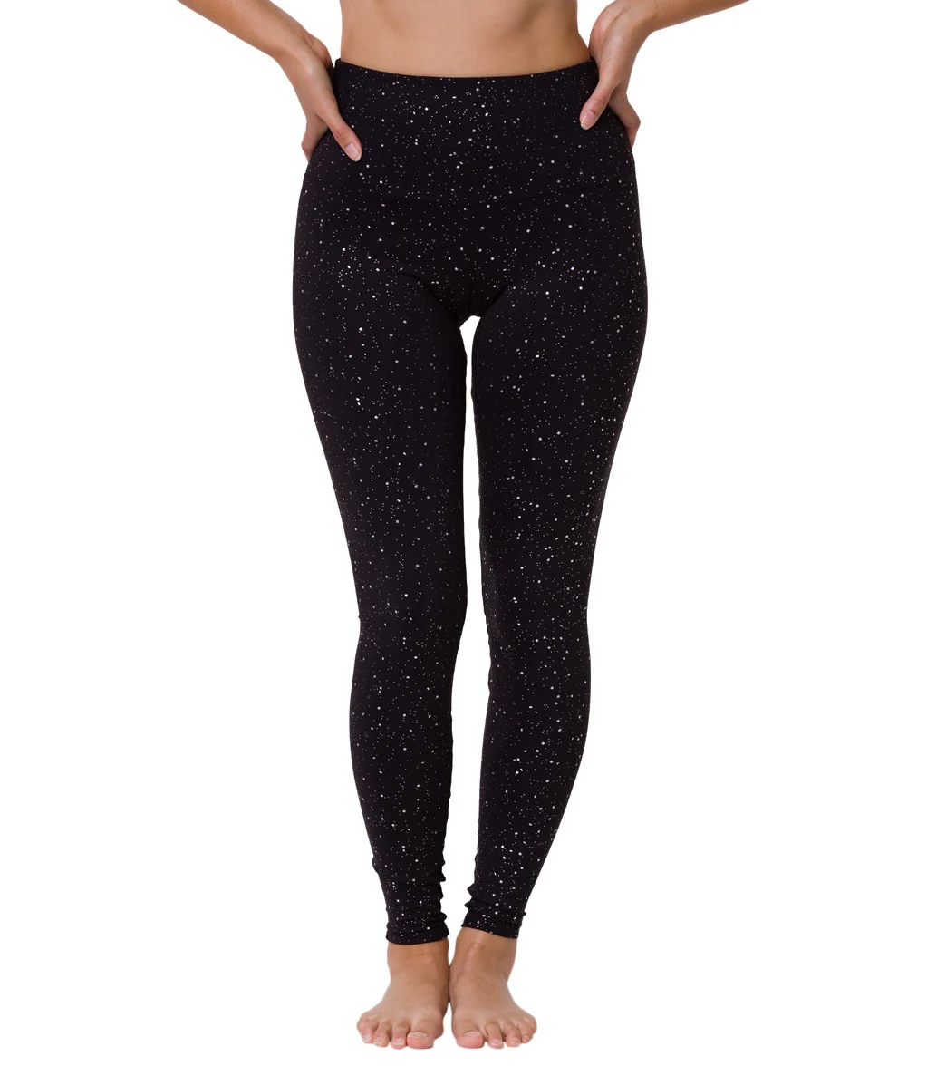 Onzie High Waisted Yoga Leggings Enlightened Foil