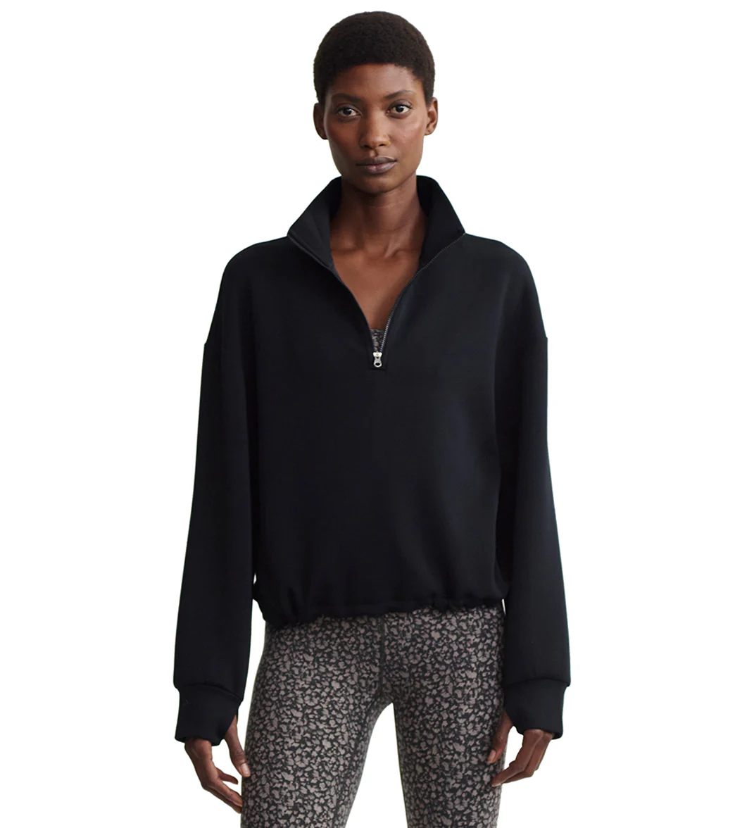 Varley Sian Cropped Half Zip Midlayer Pullover
