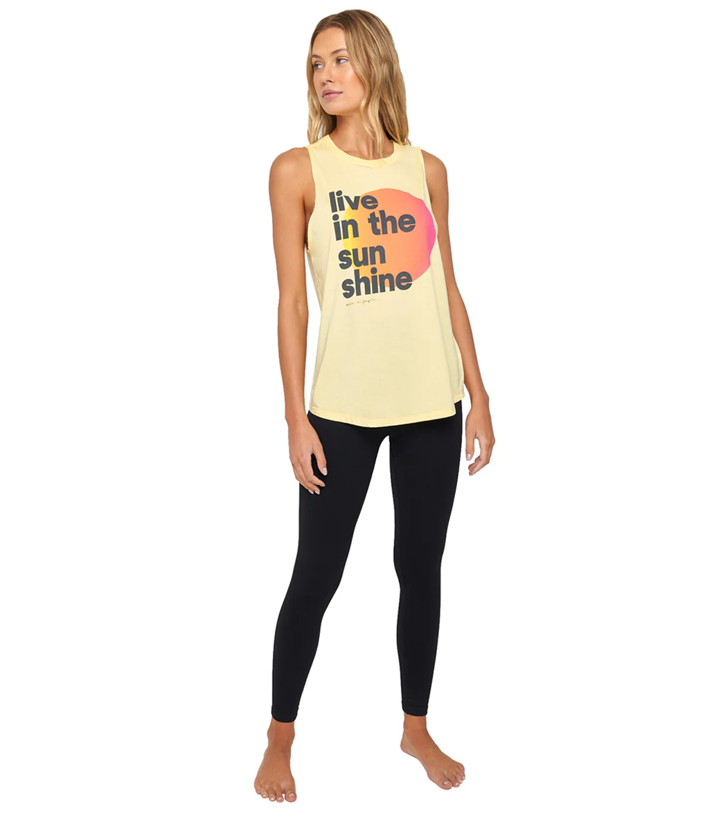 Spiritual Gangster Sunshine Jade Muscle Tank