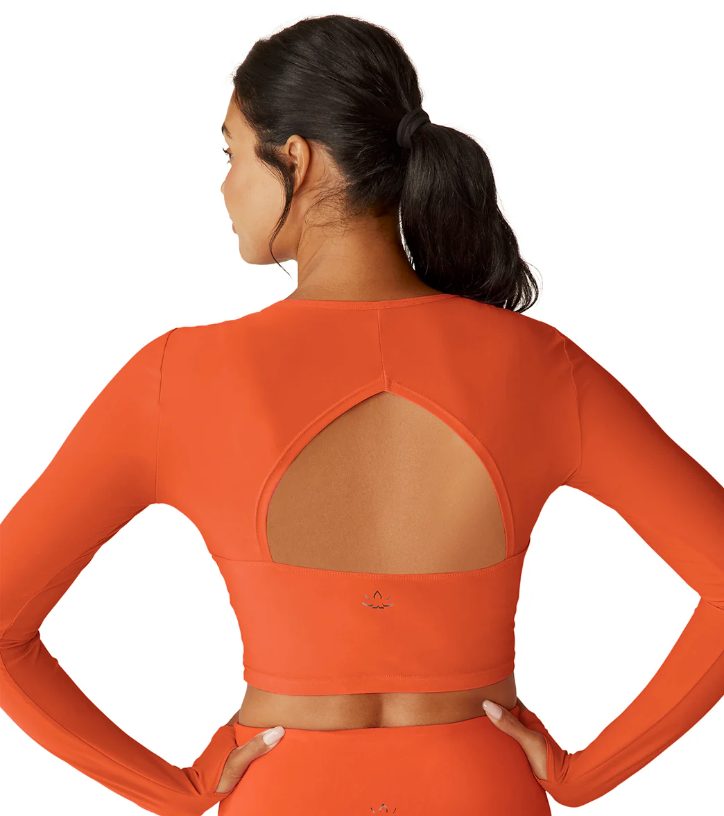 Beyond Yoga Performance Knit Resilient Cropped Pullover