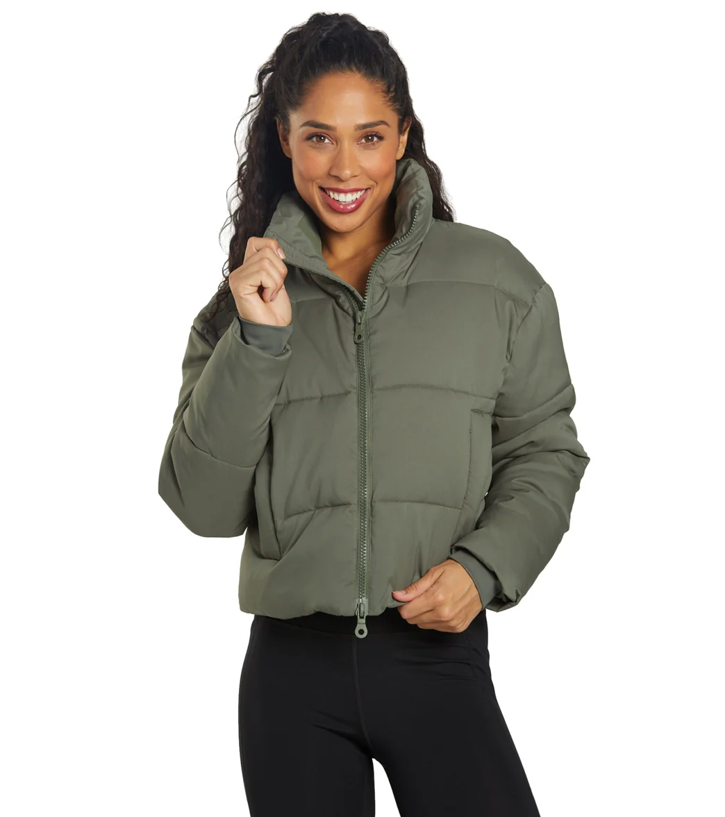 Girlfriend Collective Cropped Puffer Jacket