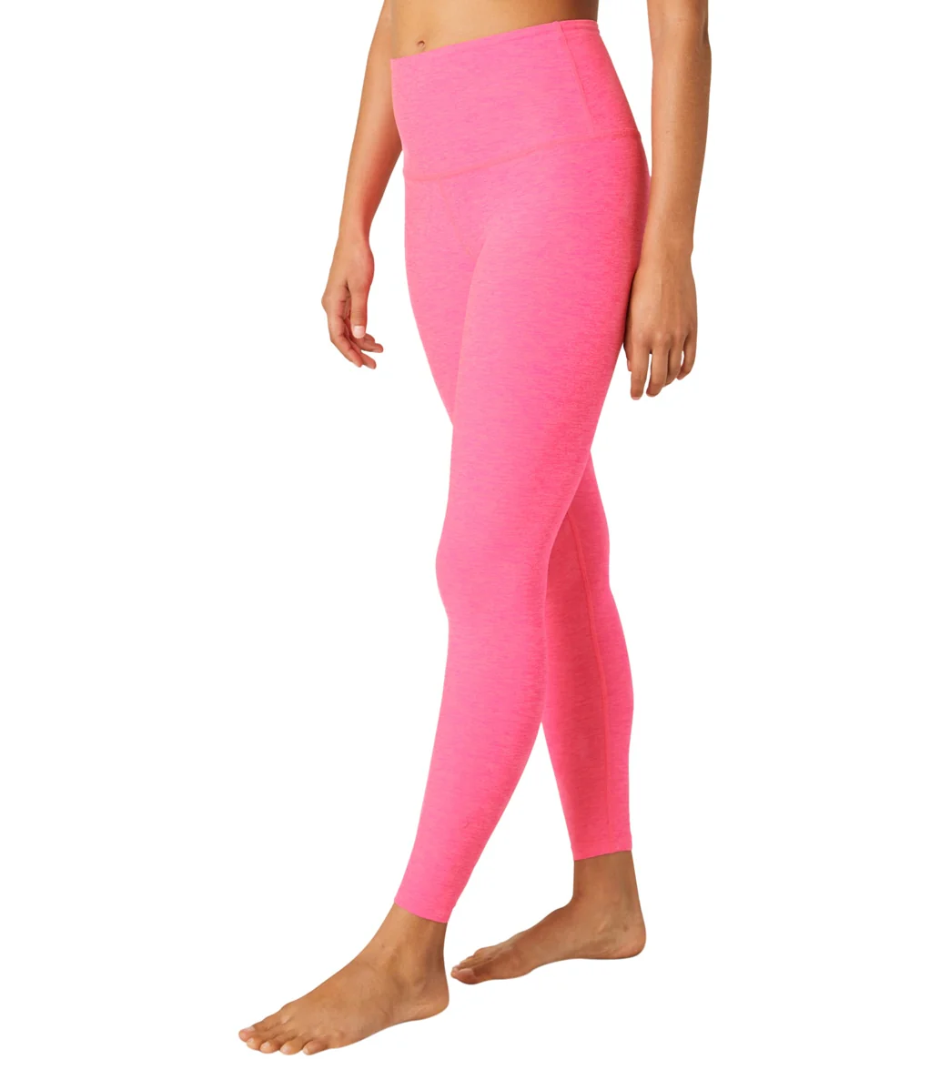 Beyond Yoga Spacedye High Waisted Caught In The Midi 7/8 Yoga Leggings Electric Pink Heather
