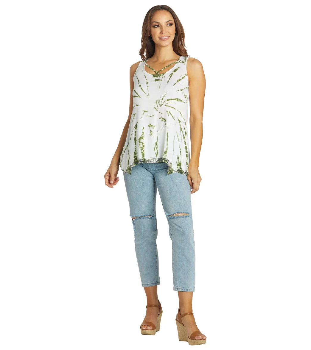 Yak & Yeti Groovy Tie Dye Burnout Tank