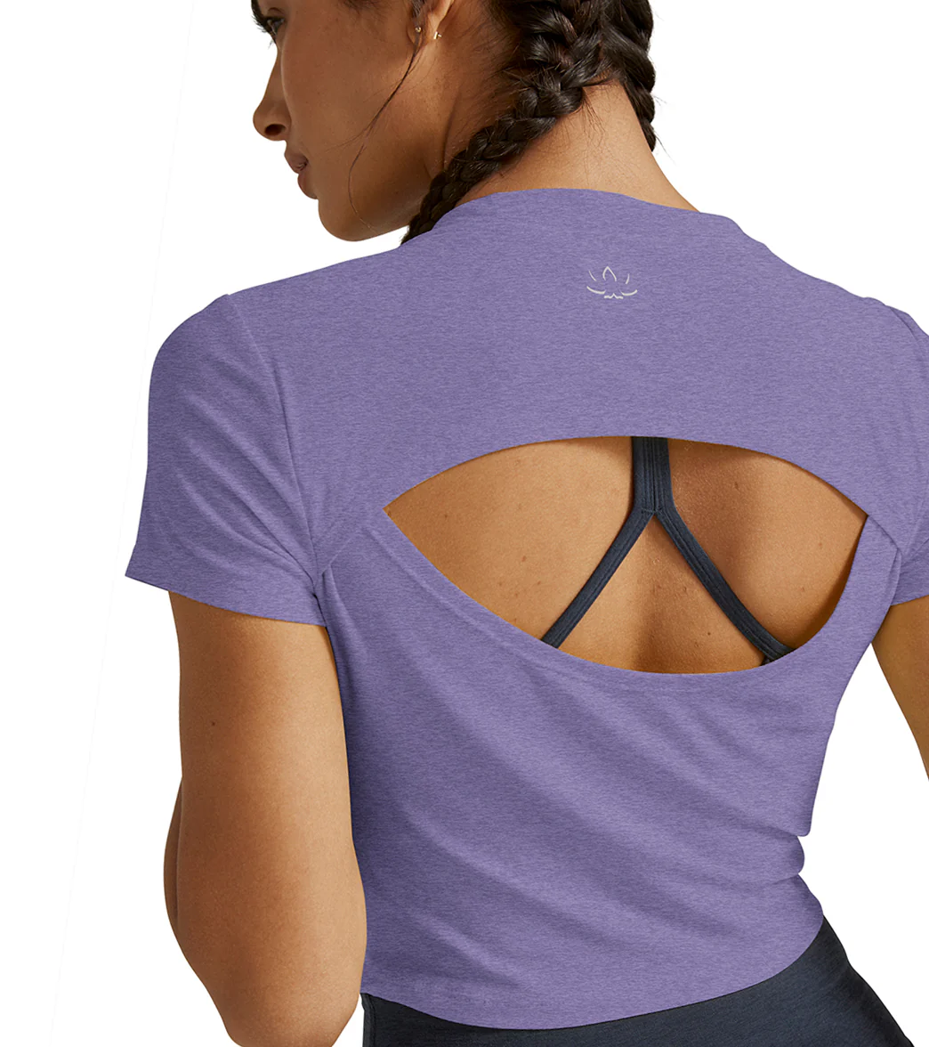 Beyond Yoga Featherweight Perspective Cropped Tee