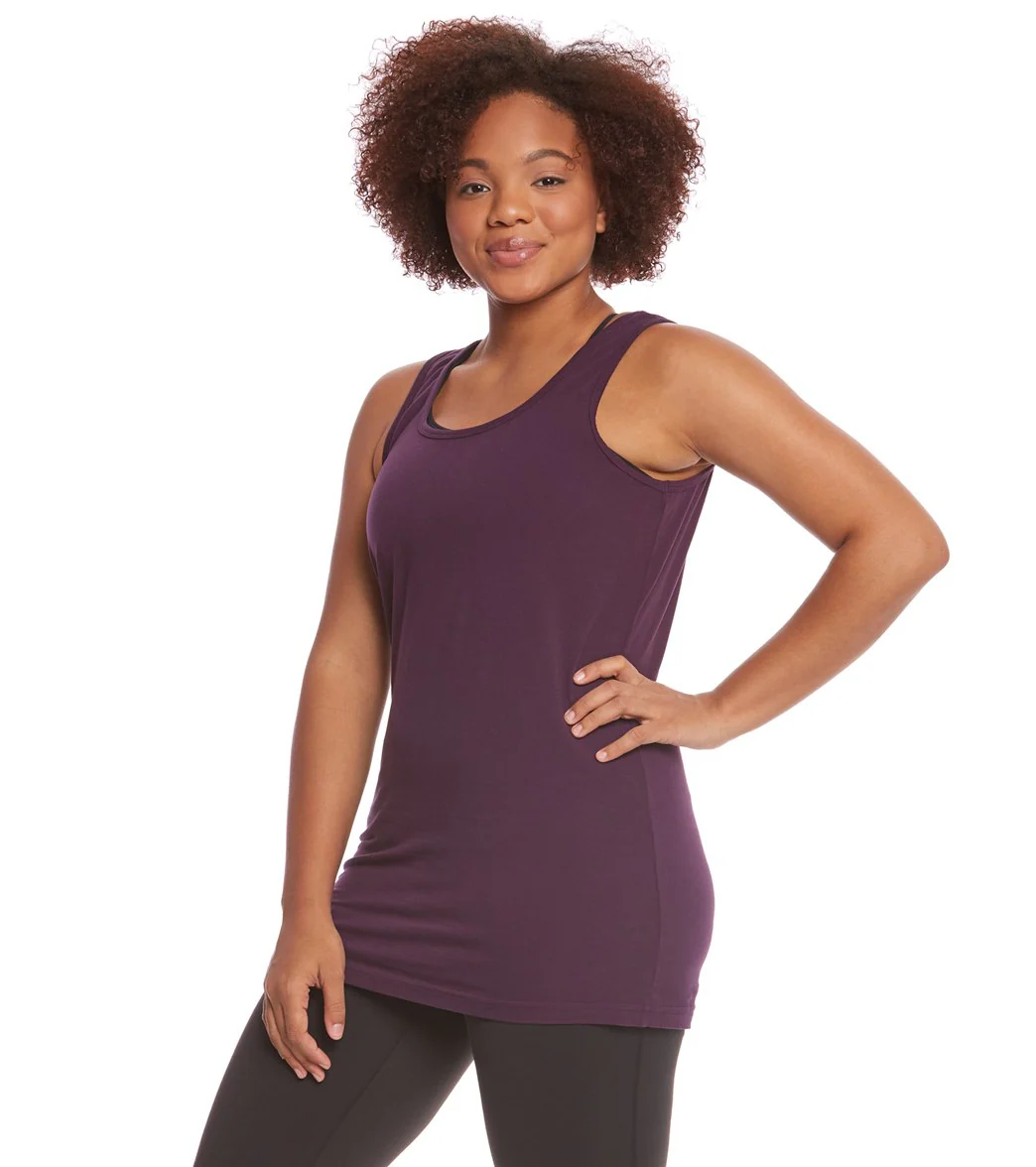 Hard Tail Plus Size Long Skinny Yoga Tank Top