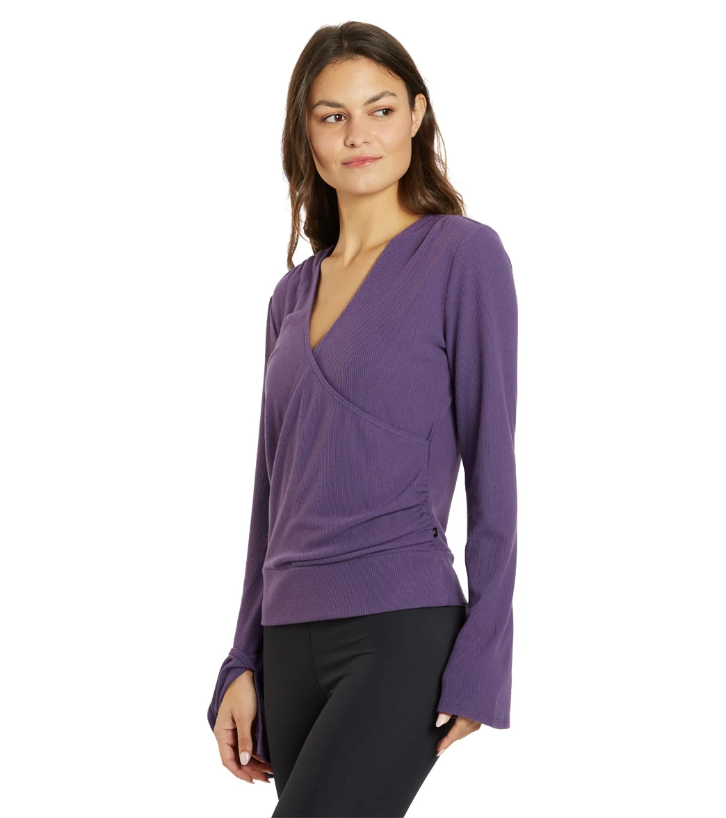 Thrive Societe Pleated Wrap Pullover