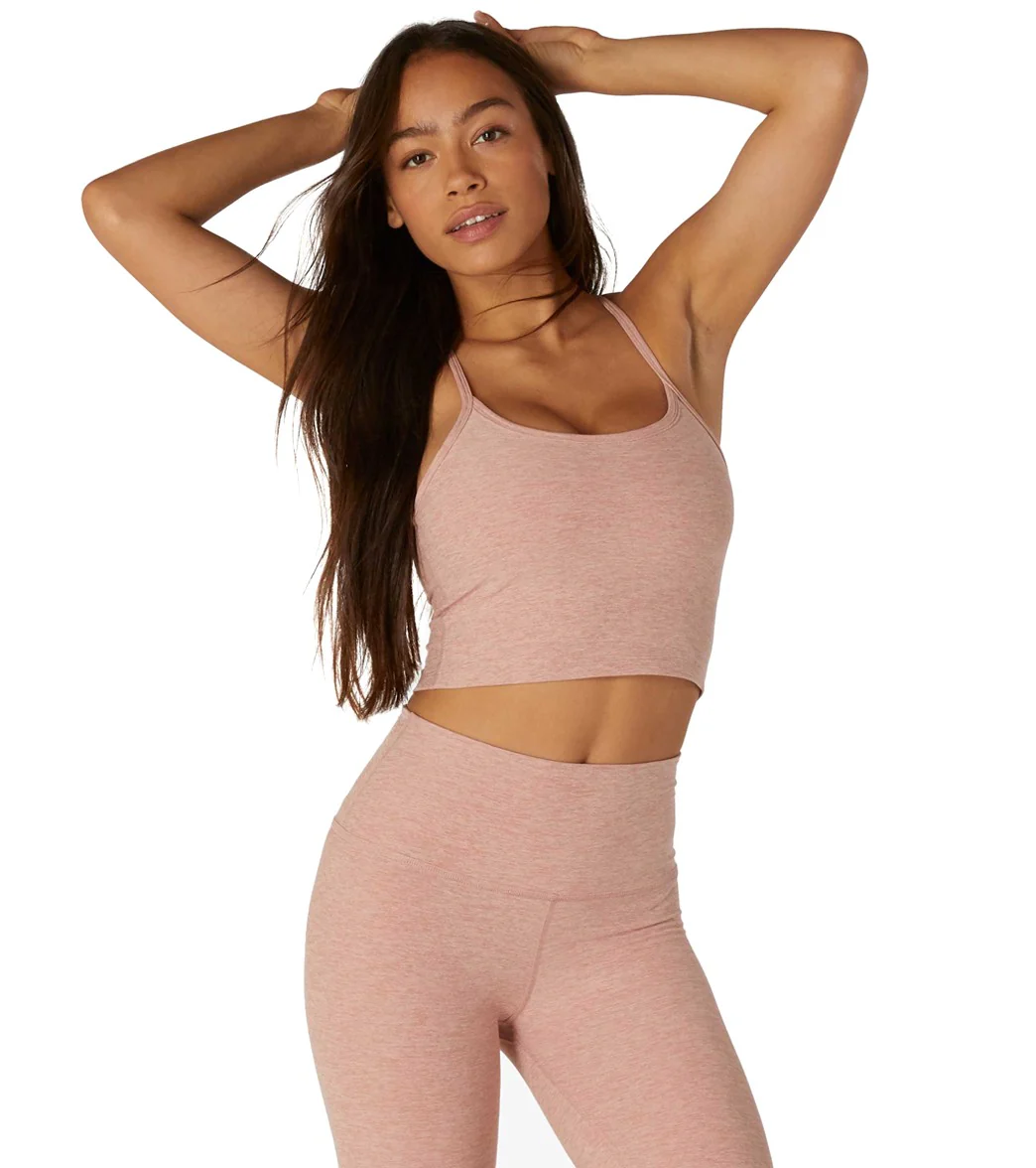 Beyond Yoga Spacedye Slim Racerback Cropped Tank Tinted Rose/Pink Quartz