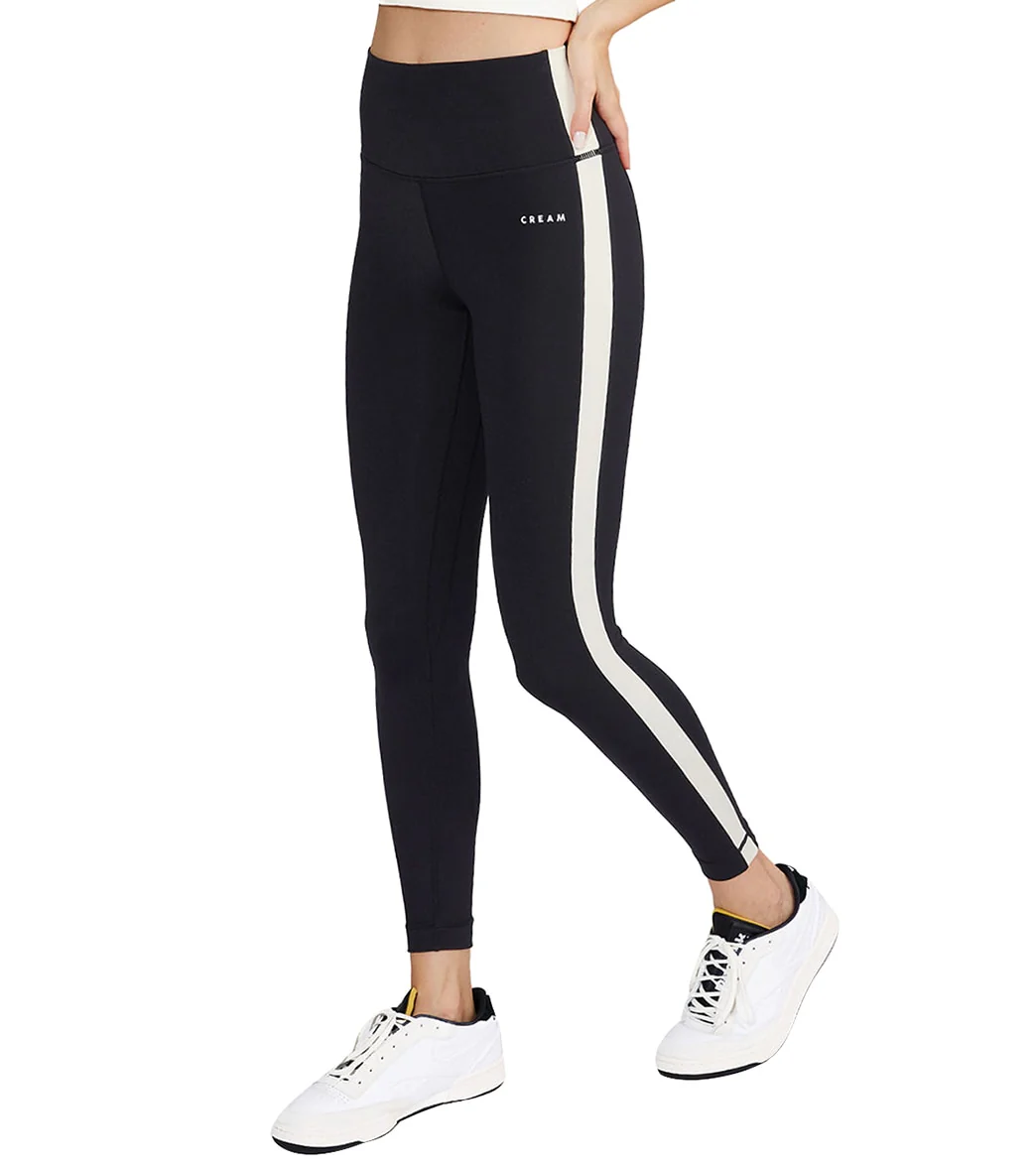 Cream Yoga Hana 7/8 Side Stripe Legging