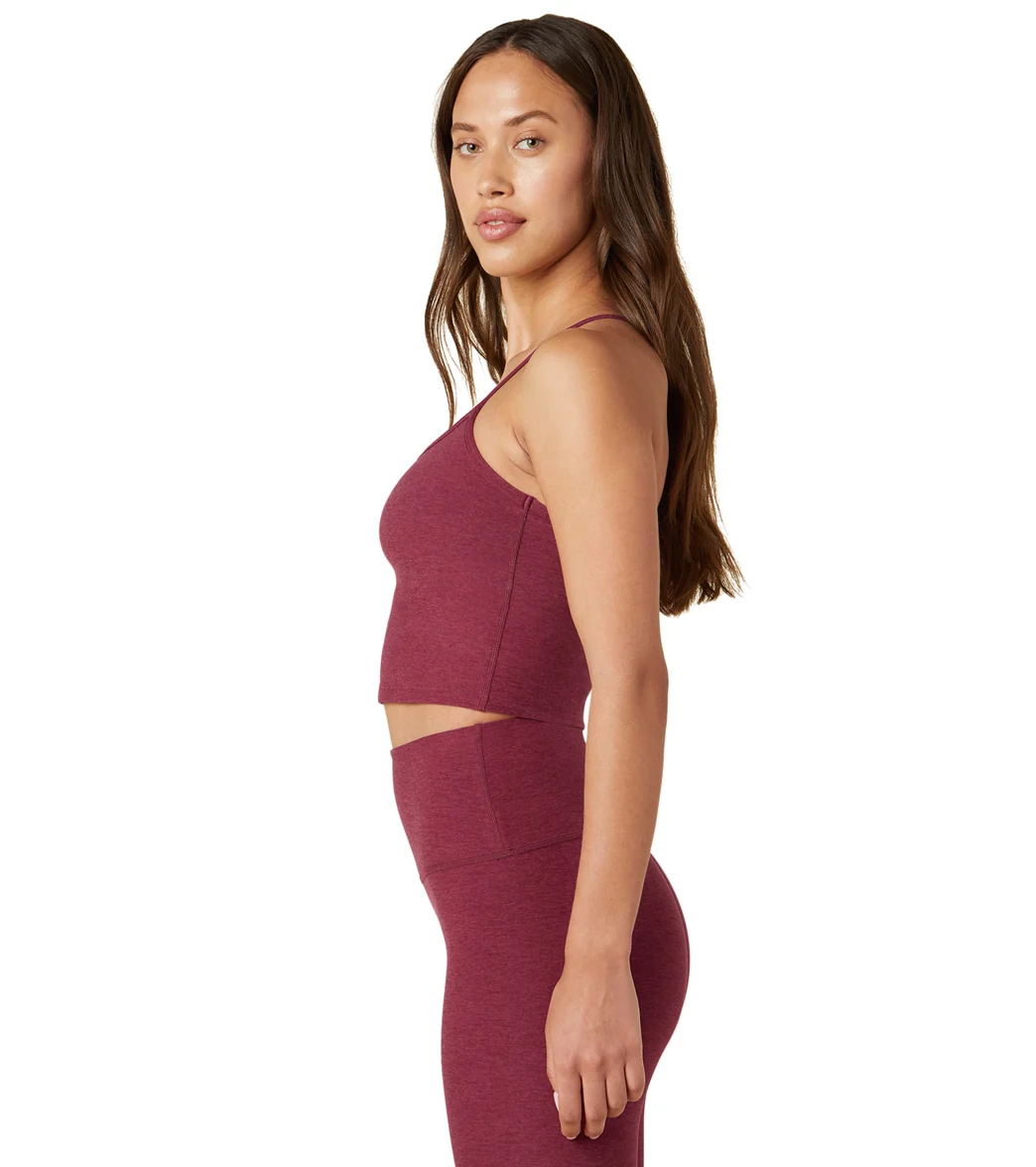 Beyond Yoga Spacedye Slim Racerback Cropped Tank Garnet Red Heather