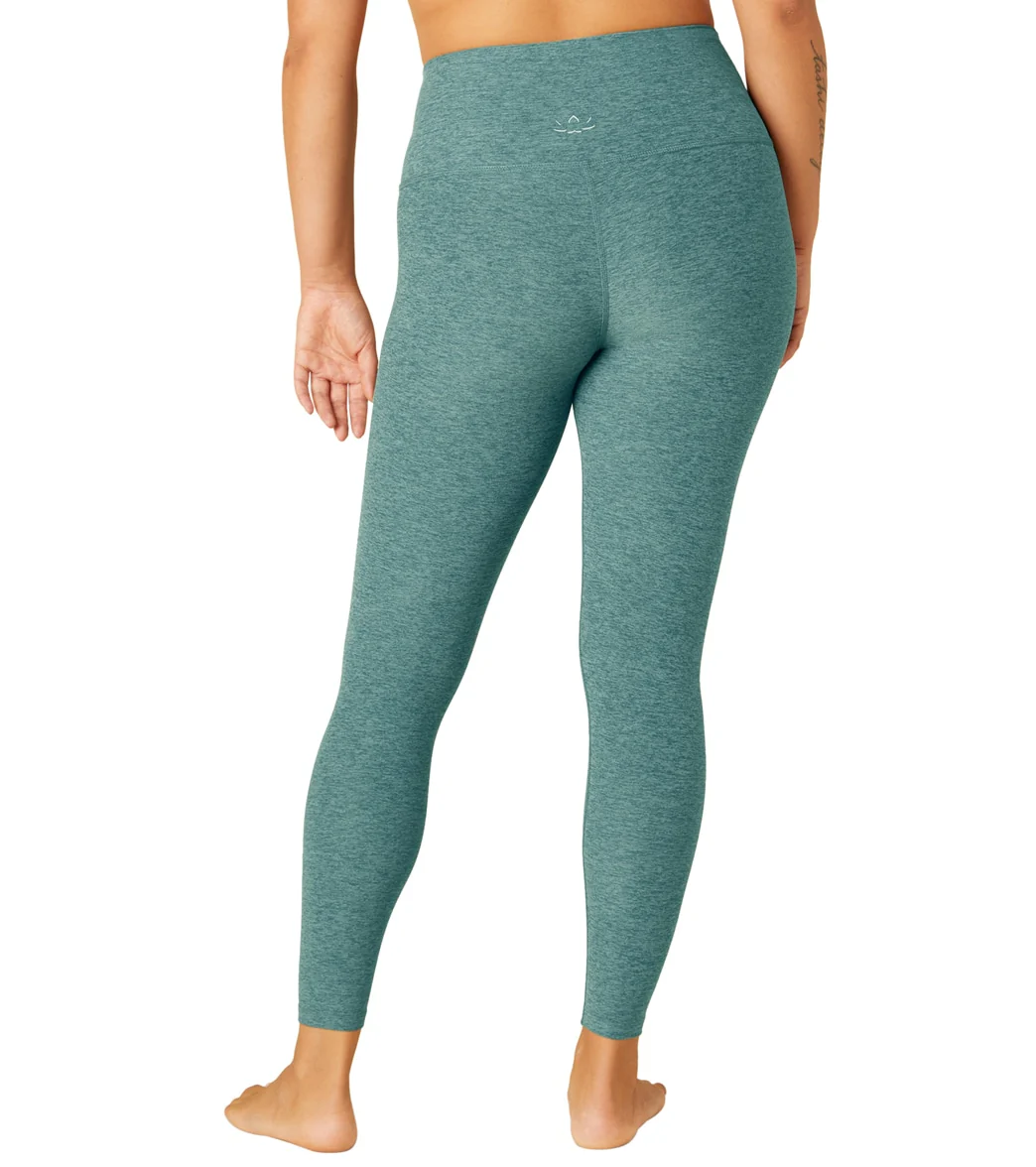 Beyond Yoga Spacedye High Waisted Caught In The Midi 7/8 Yoga Leggings Rainforest Blue Heather