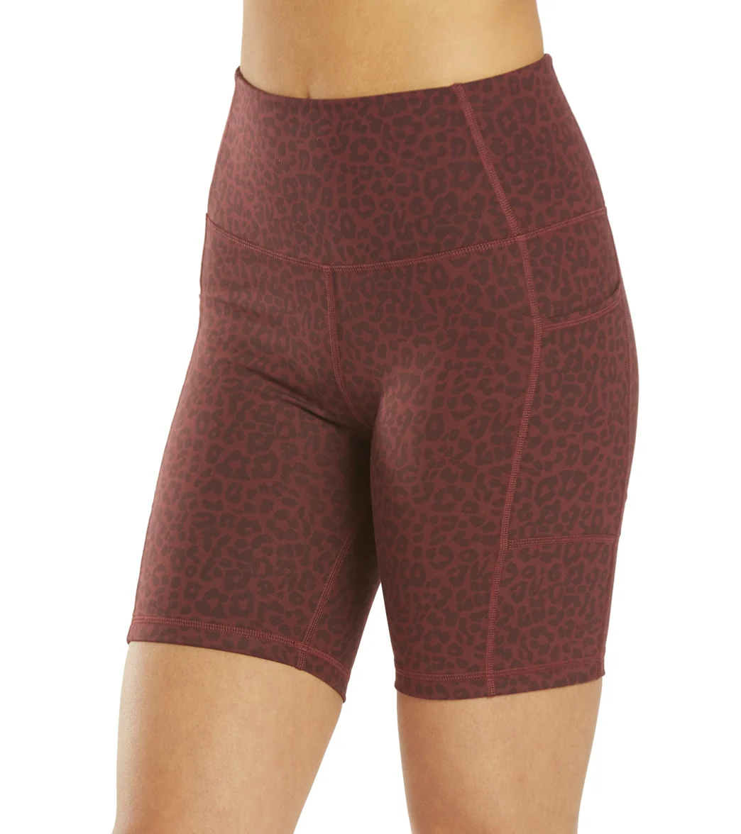 Everyday Yoga Uphold Cheetah High Waisted Biker Shorts with Pockets 7