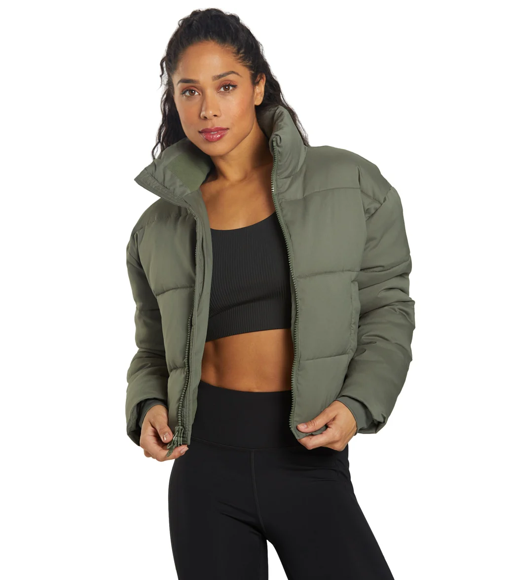 Girlfriend Collective Cropped Puffer Jacket