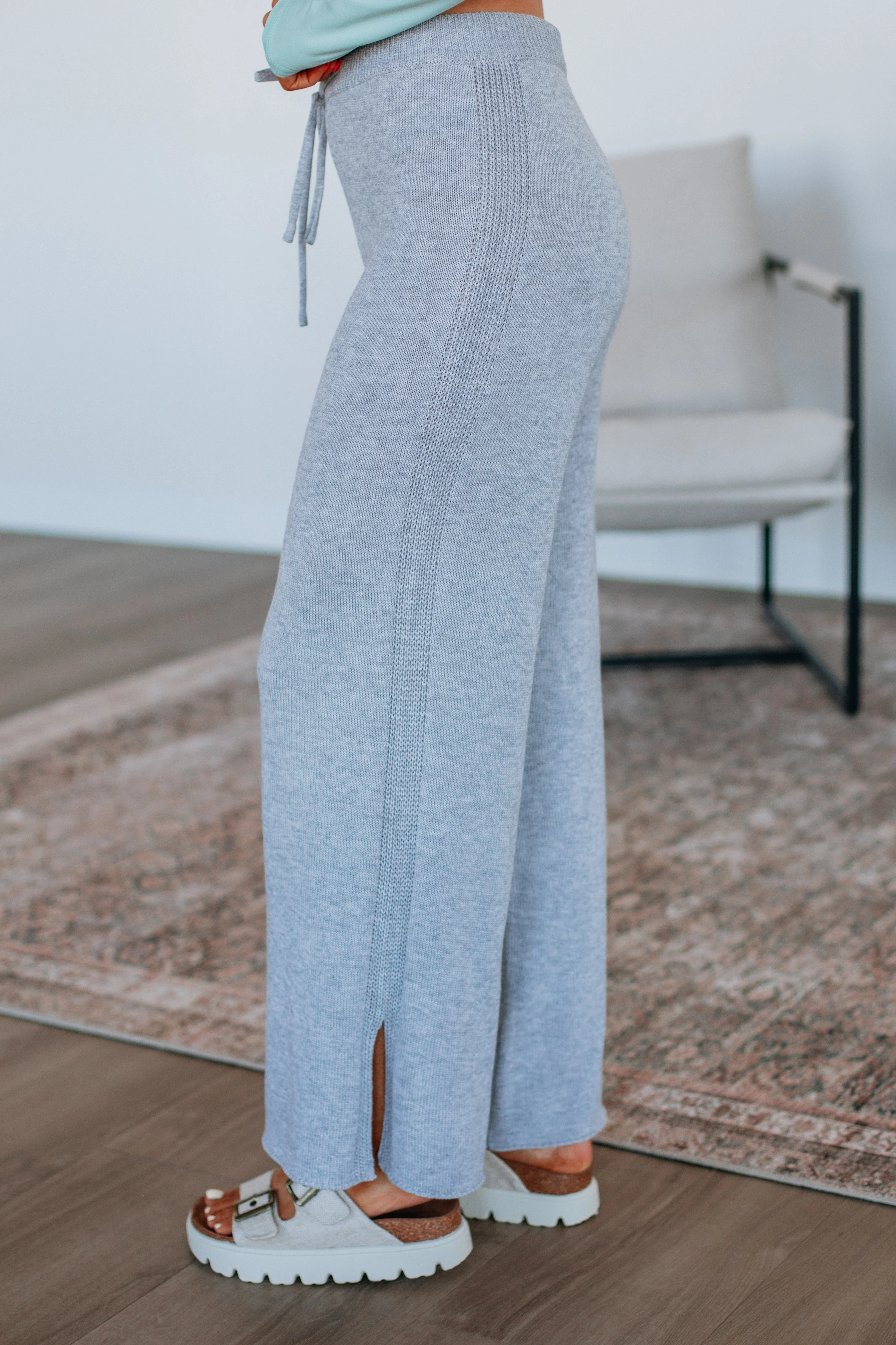 Bodhi Knit Pants - Heather Grey