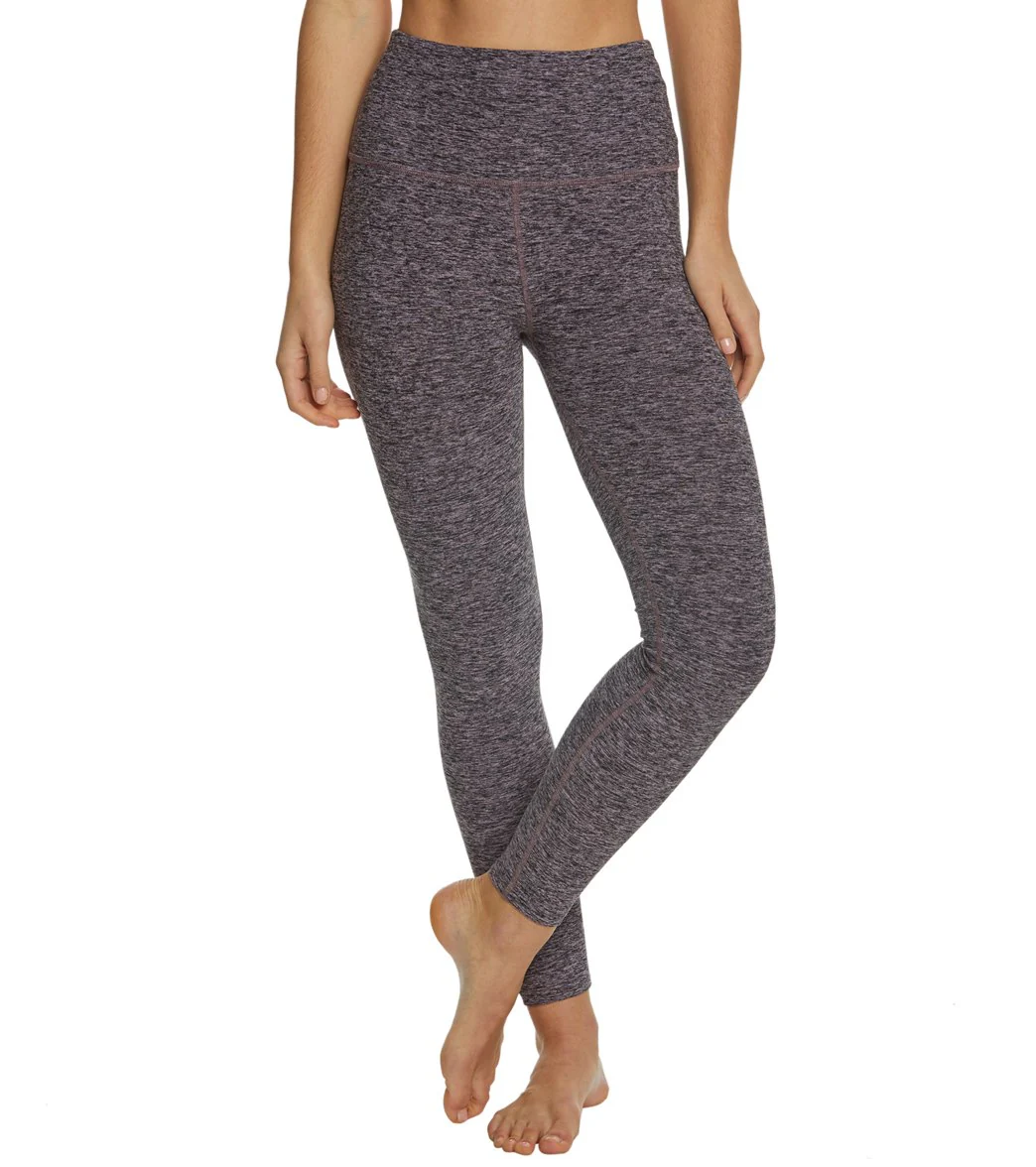 Beyond Yoga Spacedye High Waisted Caught In The Midi 7/8 Yoga Leggings Black/Pink Opal