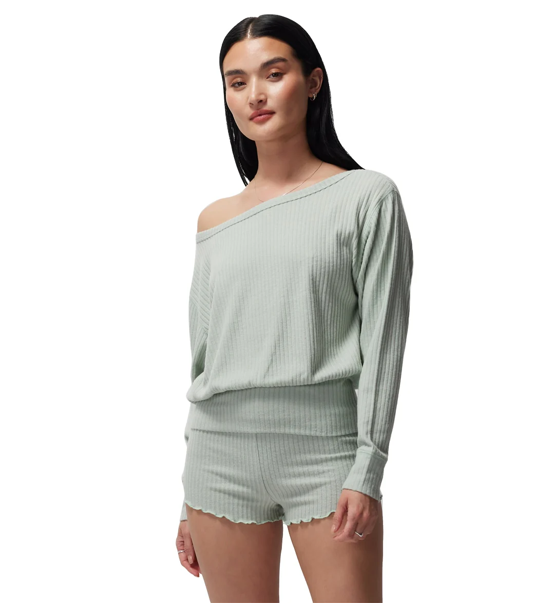 Spiritual Gangster Ballet Rib Banded Hem Vida