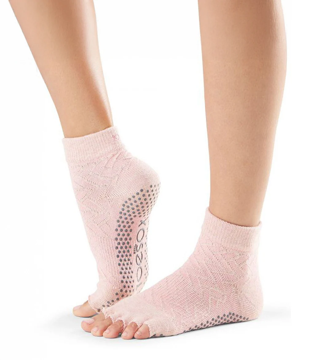 Toesox Ankle Length Half-Toe Yoga Grip Socks
