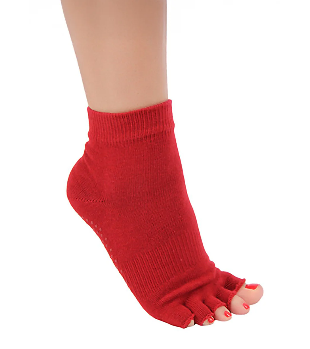 Toesox Ankle Length Half-Toe Yoga Grip Socks
