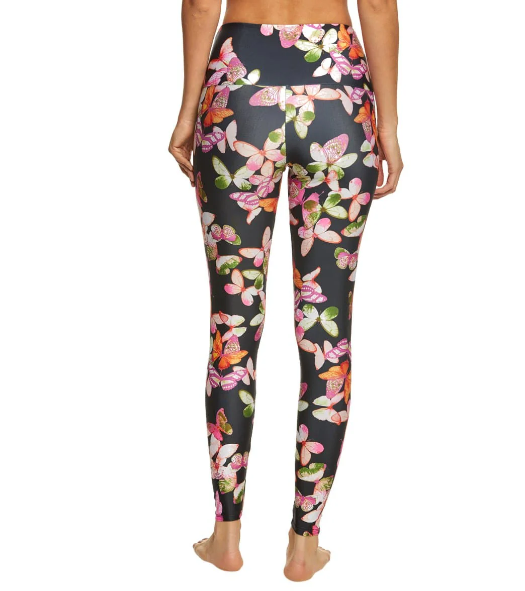 Onzie High Waisted Yoga Leggings Butterflies