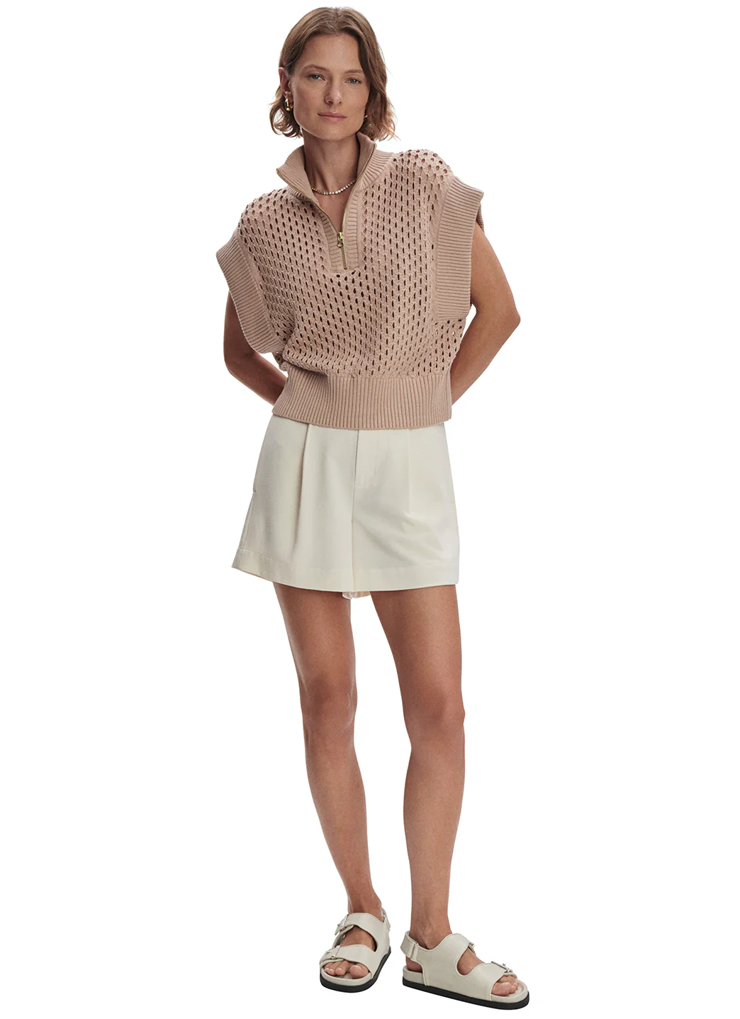 Varley Gaines Half Zip Knit Top