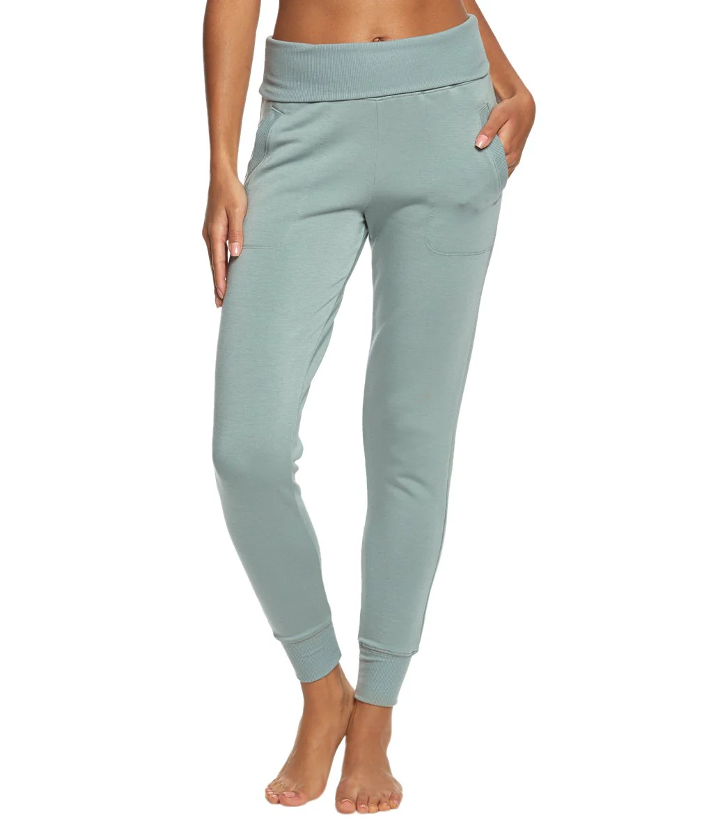 Beyond Yoga Cozy Fleece Foldover Long Sweatpant Joggers