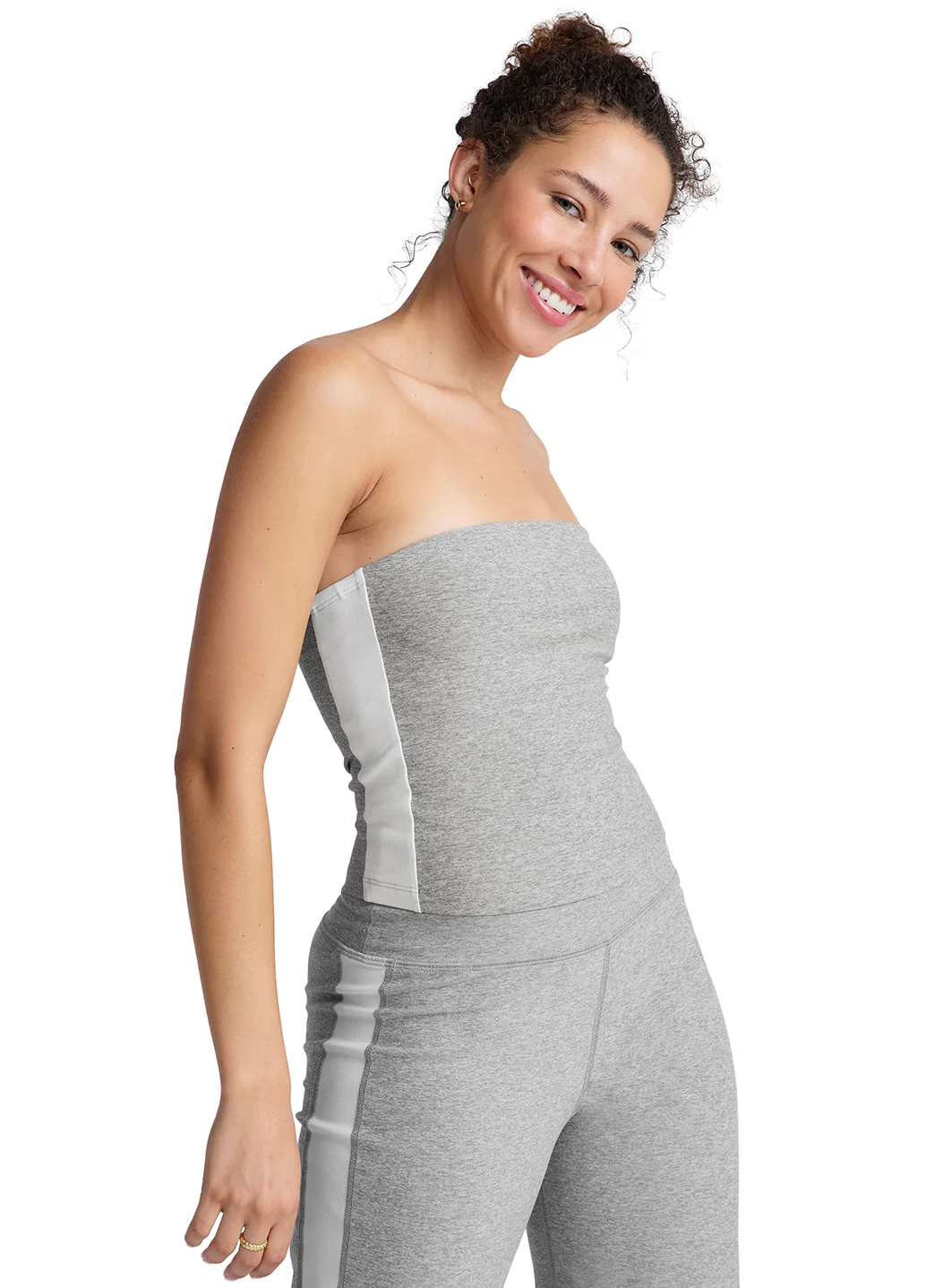 Beyond Yoga Spacedye Line Up Strapless Cropped Top