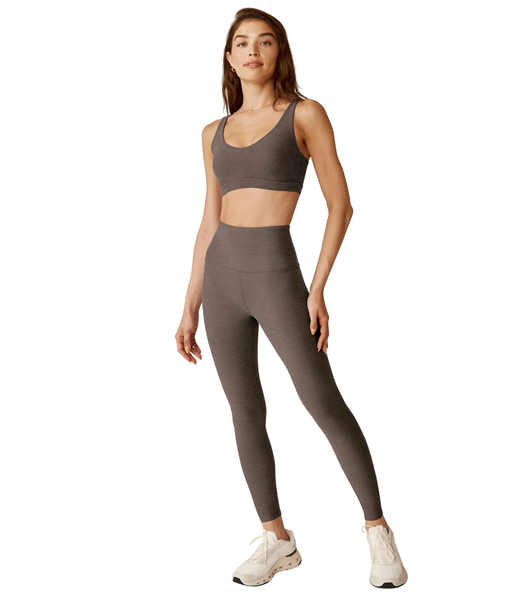 Beyond Yoga Spacedye High Waisted Caught In The Midi 7/8 Yoga Leggings Soft Umber Heather