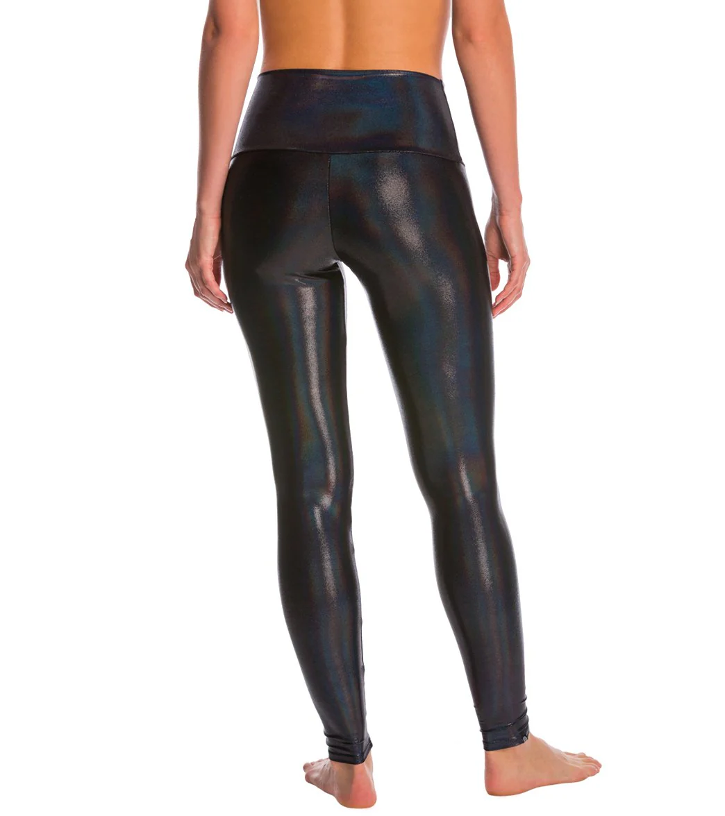 Onzie High Waisted Yoga Leggings Black Halo