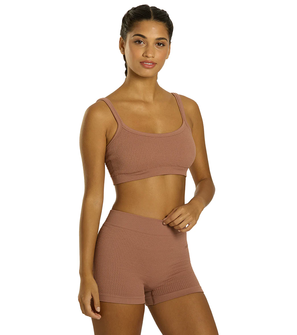 Cream Yoga Kelly Bra and Lynn Short Set