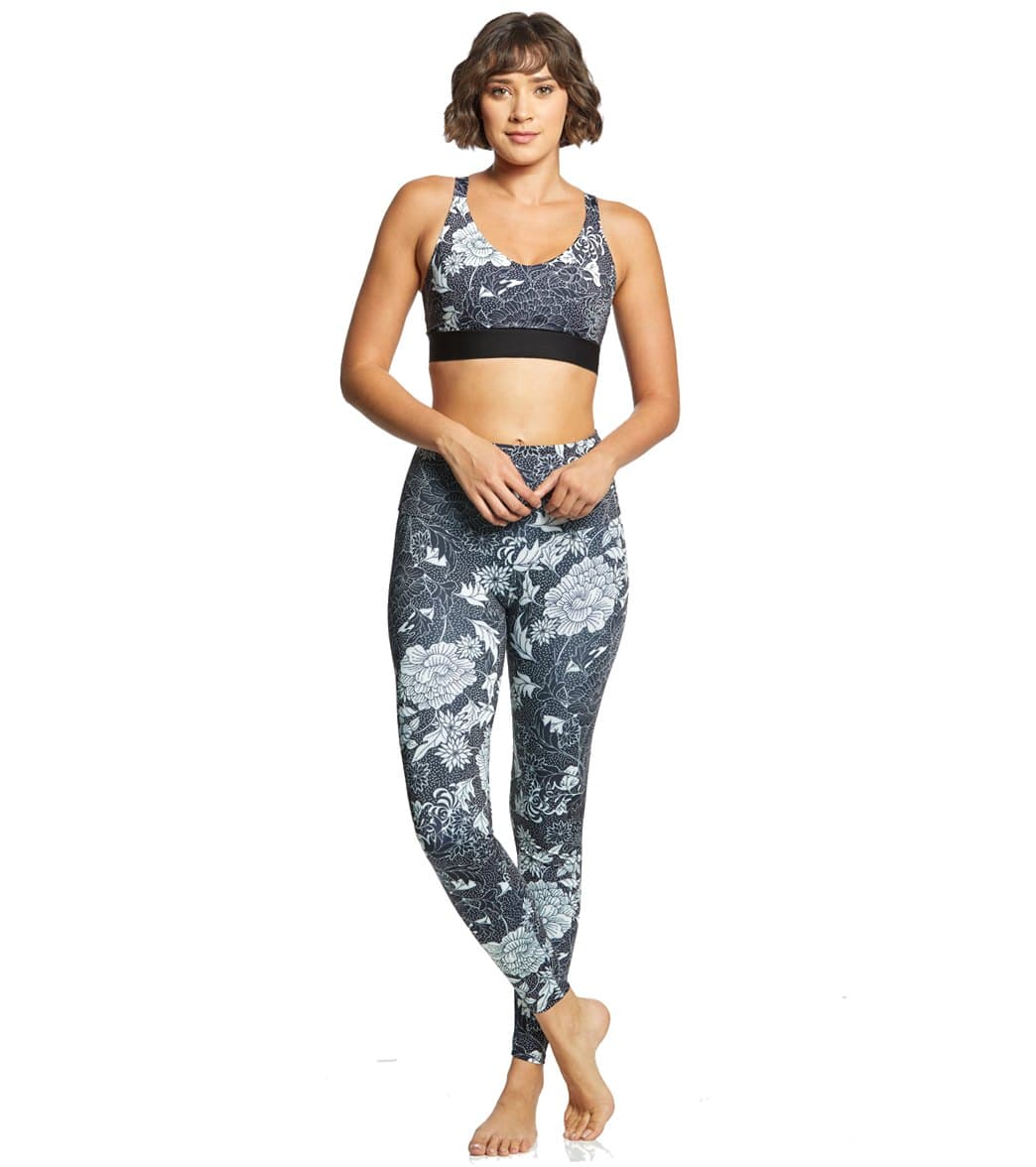 Onzie High Waisted Yoga Leggings Kyoto Noir