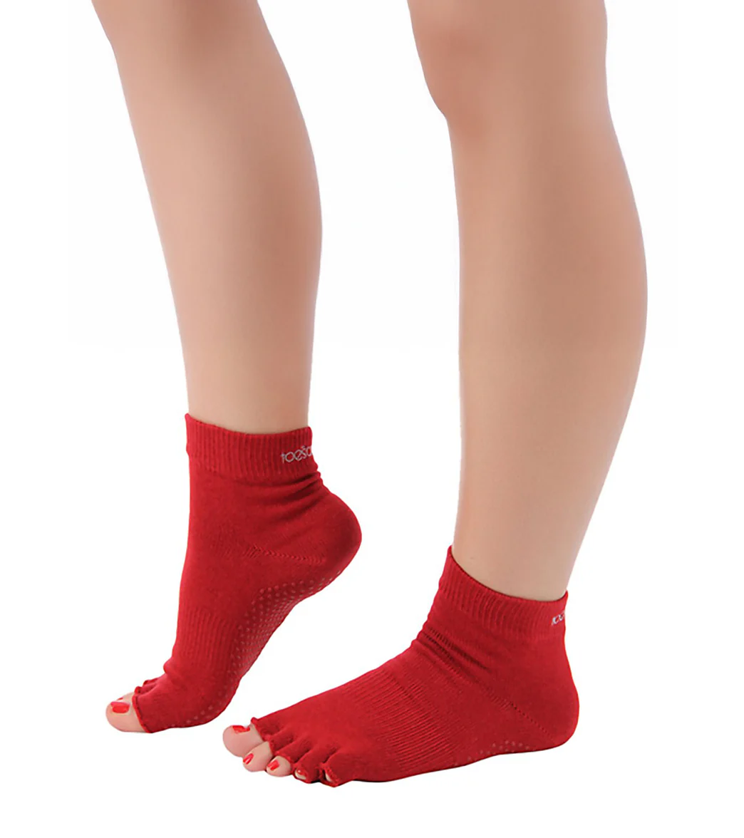 Toesox Ankle Length Half-Toe Yoga Grip Socks