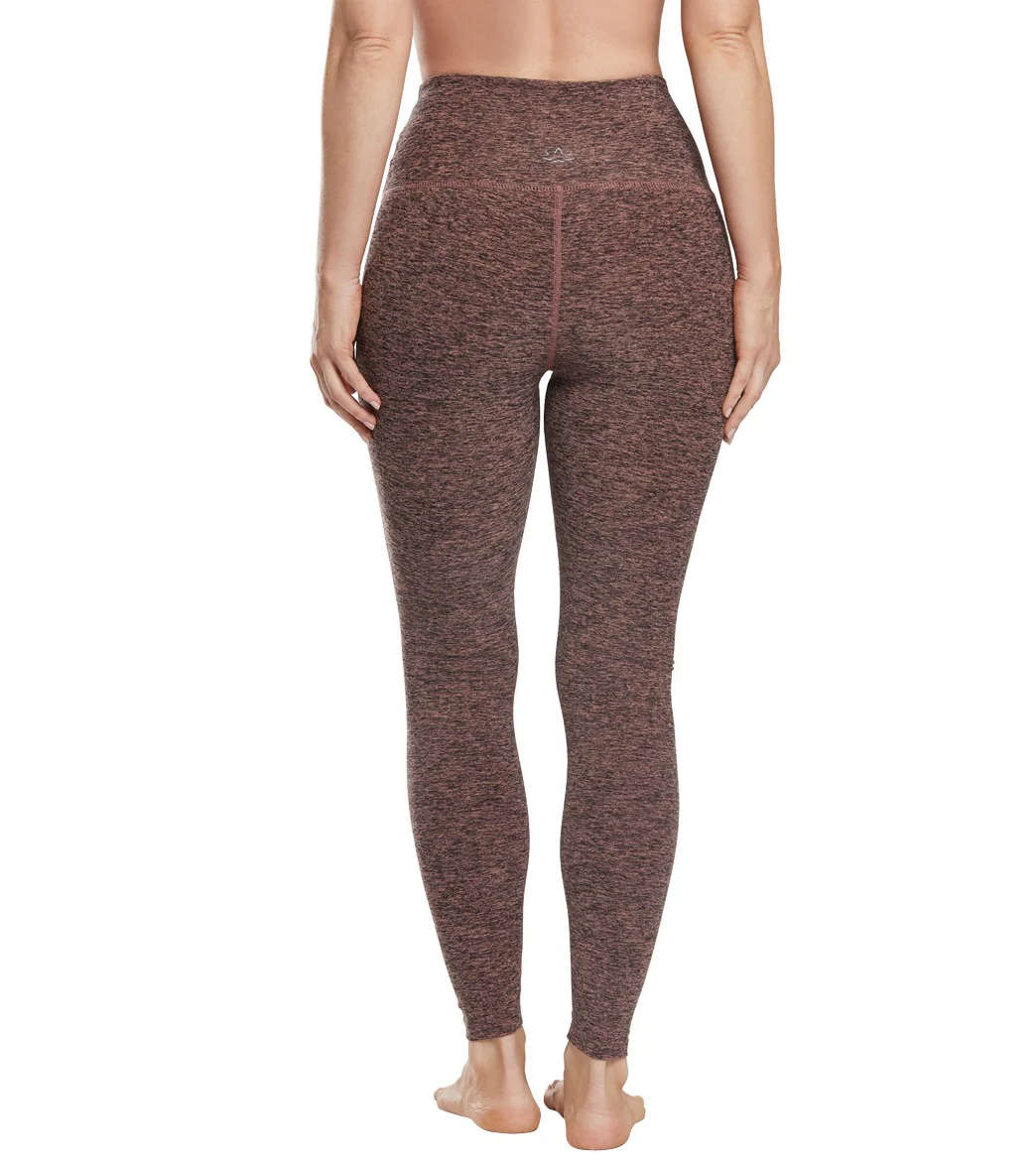 Beyond Yoga Spacedye High Waisted Caught In The Midi 7/8 Yoga Leggings Black/Pink Lei