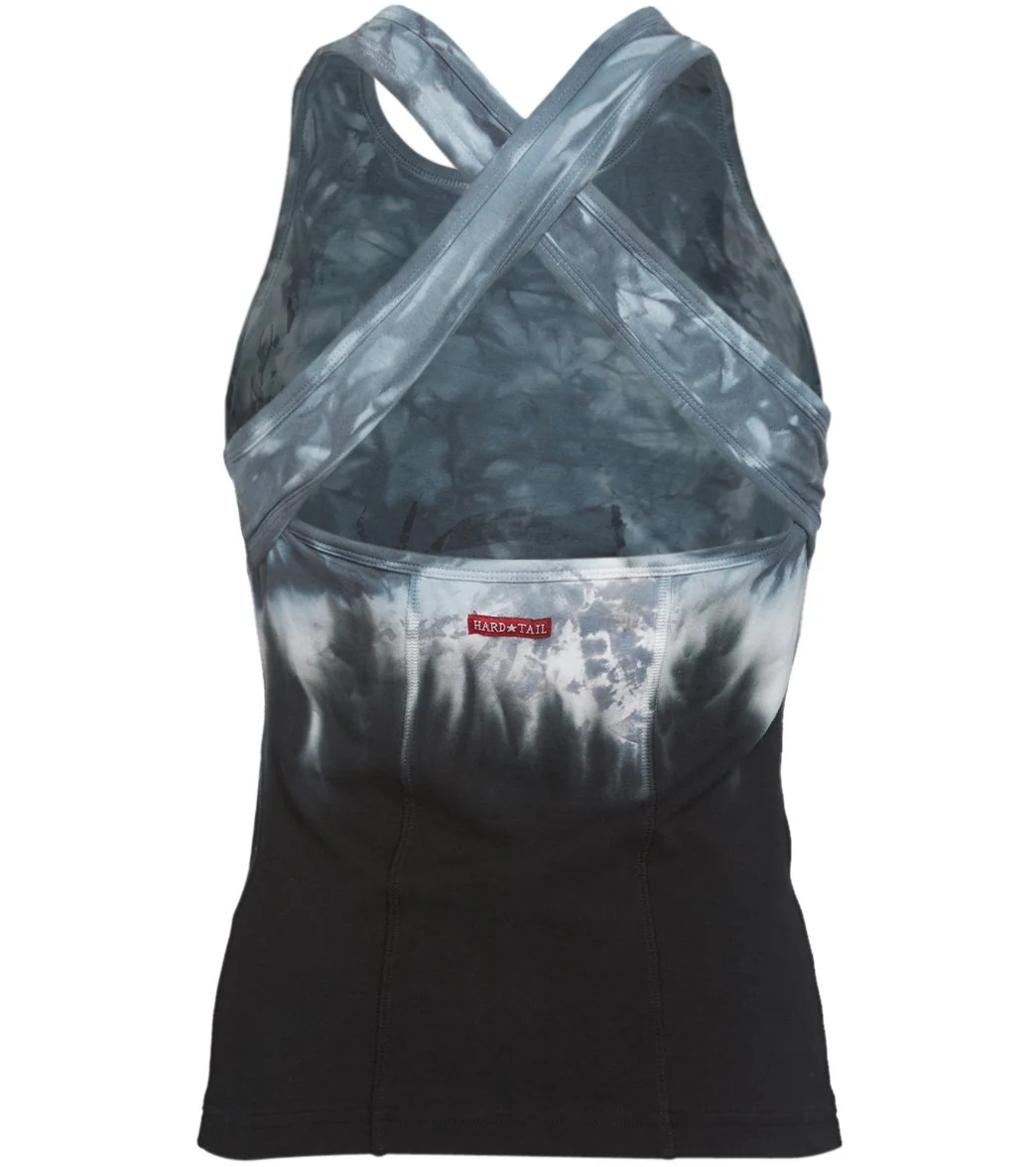 Hard Tail Printed Open Back Support Tank Top