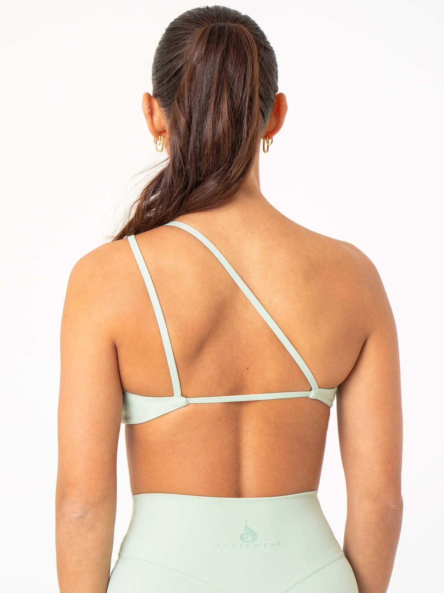 NKD One Shoulder Sports Bra - Cucumber