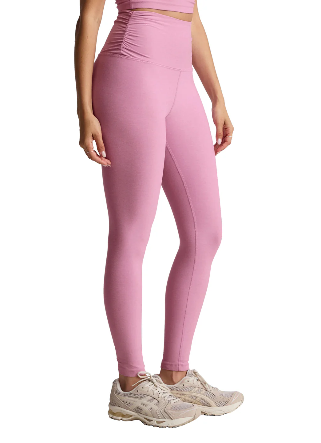 Beyond Yoga Spacedye High Waisted Raise The Barre Shirred 7/8 Yoga Legging