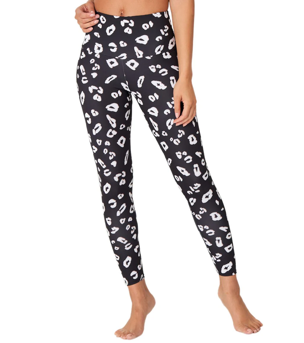 Onzie High Waisted Basic 7/8 Yoga Leggings Black/White