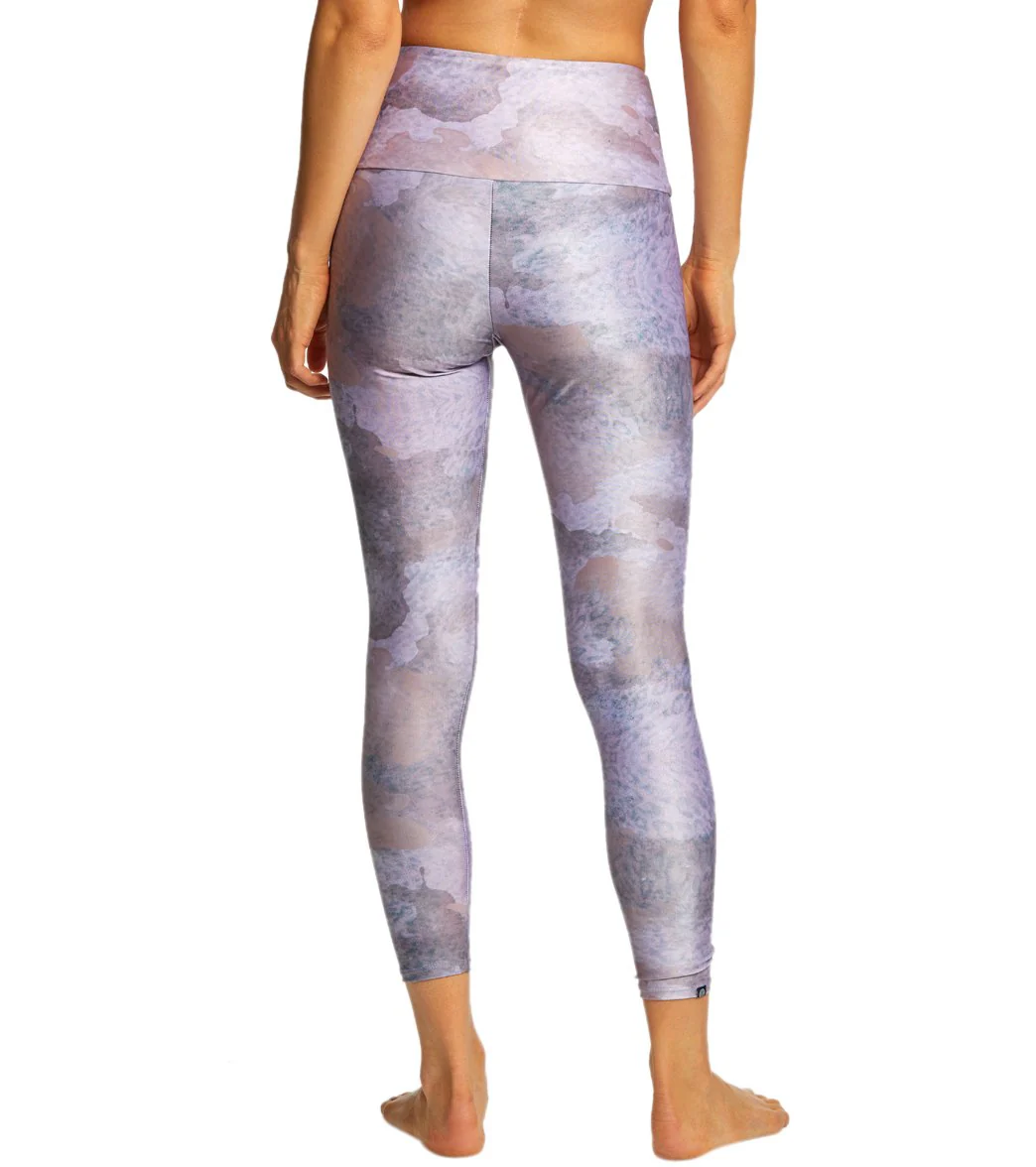 Onzie High Waisted Basic 7/8 Yoga Leggings Animal Dusk