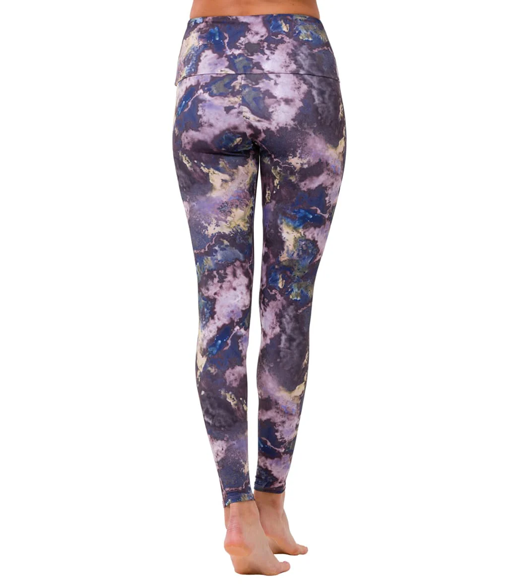 Onzie High Waisted Yoga Leggings PURPLE MARBLE