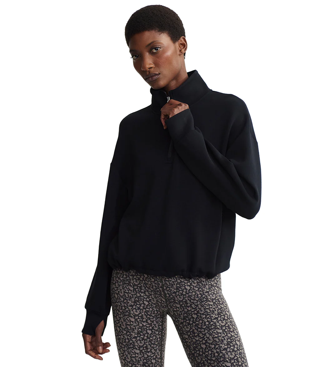 Varley Sian Cropped Half Zip Midlayer Pullover