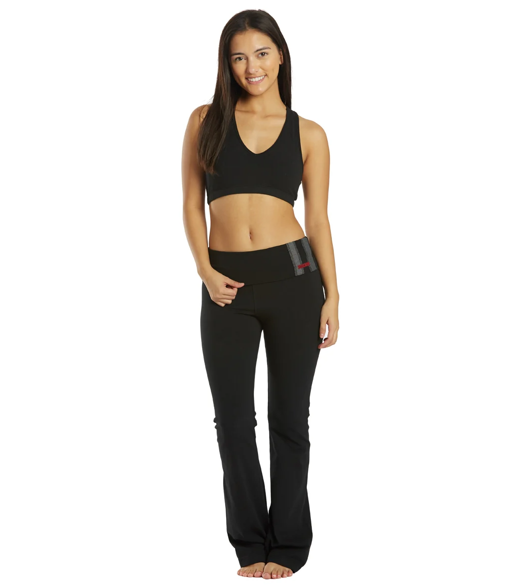 Hard Tail Double Sport Stripe Bootleg Flare Pant