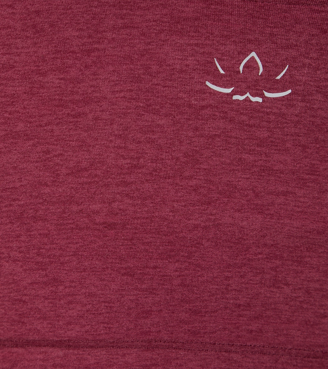 Beyond Yoga Spacedye Slim Racerback Cropped Tank Garnet Red Heather