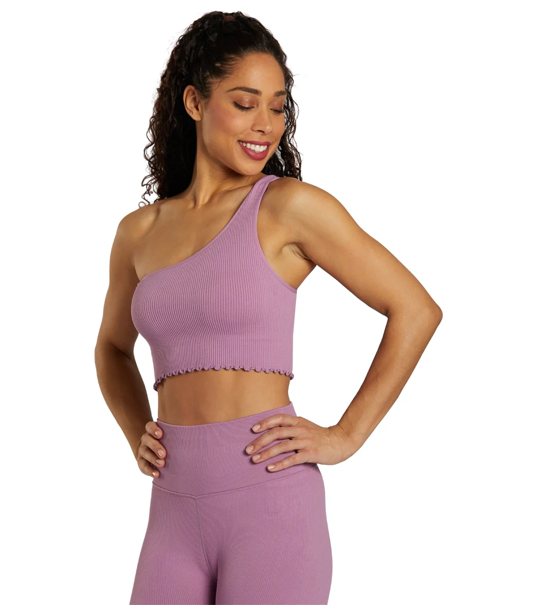 Spiritual Gangster Luna One Shoulder Seamless Tank