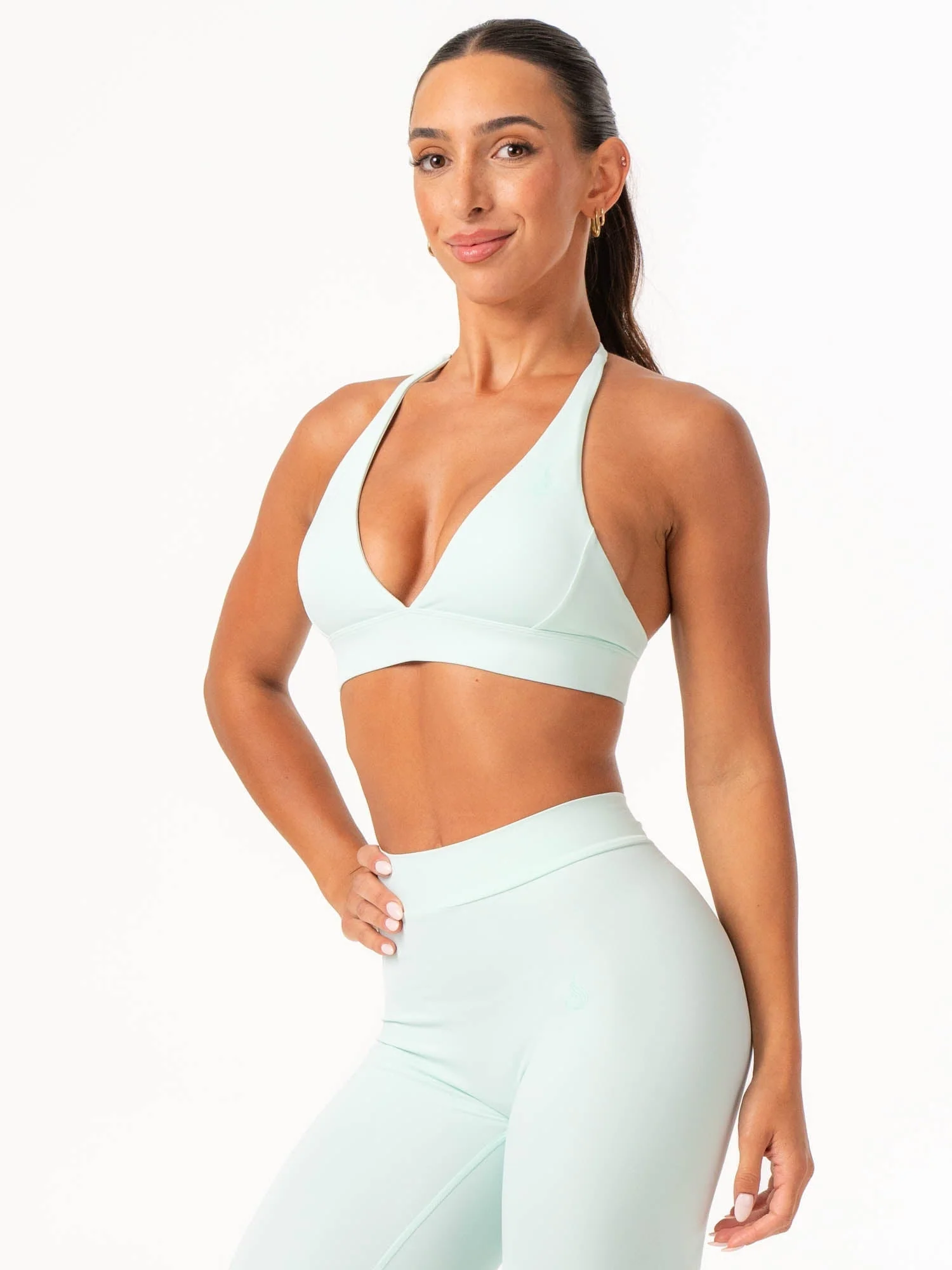 NKD Halter Sports Bra - Cool Mint