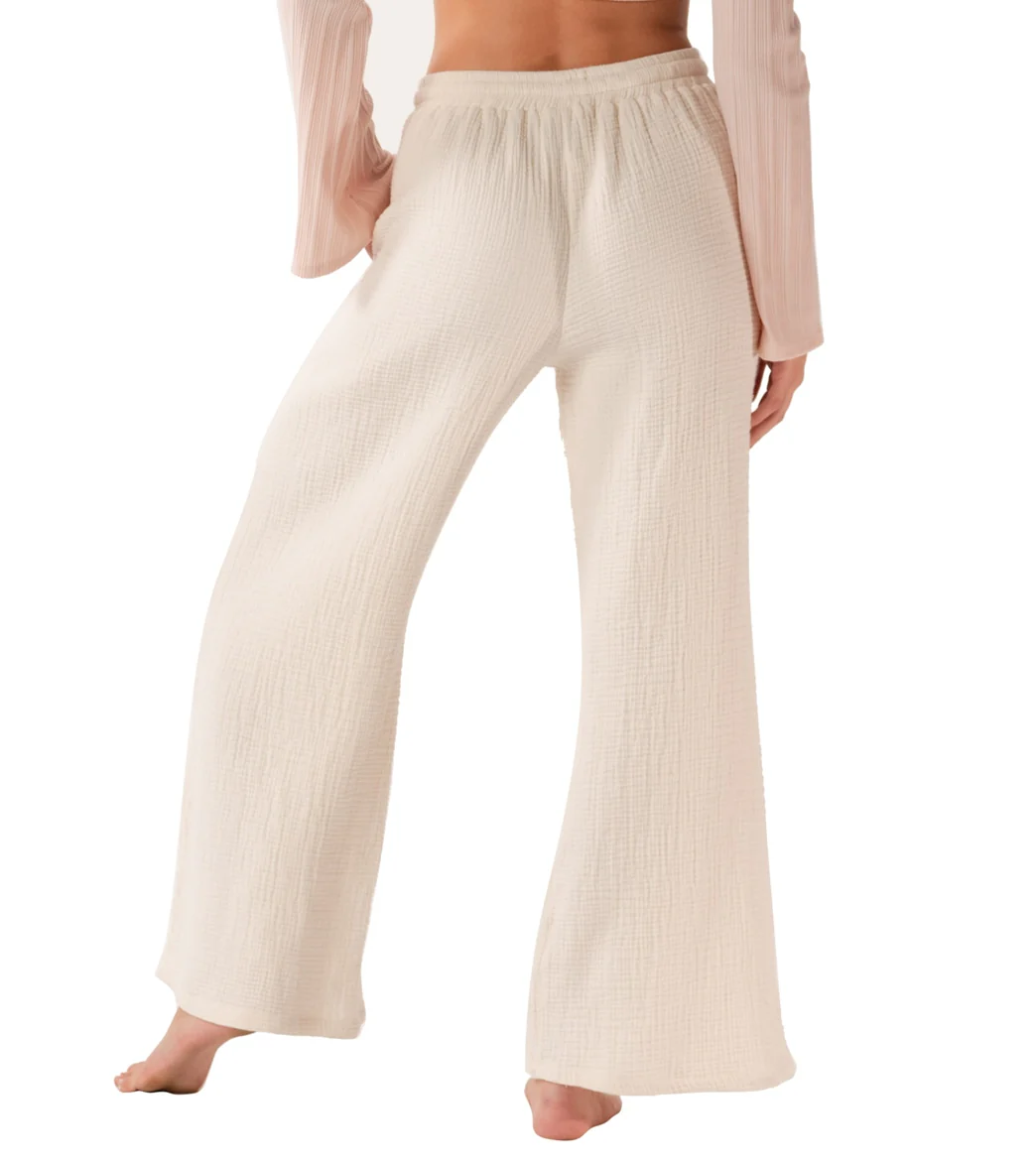 Lotus and Luna Wide Leg Cotton Pants with Pockets
